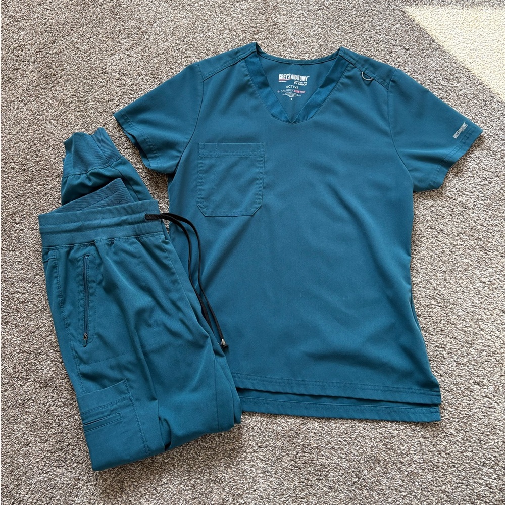Grey's Anatomy Caribbean Blue Scrub Set